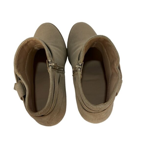 ZBY Brown Suede Ankle Booties Women’s 8.5 | Chunky Heel - Picture 5 of 11